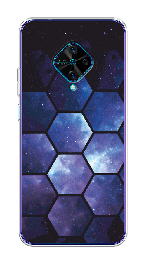 

Чехол на Vivo V17/Y9s "Соты космос", Черный;фиолетовый, 262450-1