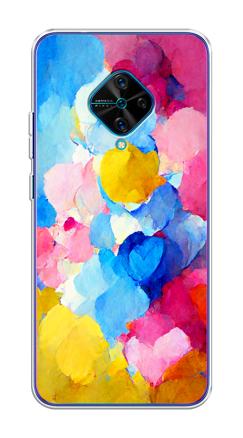 

Чехол на Vivo V17/Y9s "Яркие пятна", Синий;голубой;желтый;розовый, 262450-1