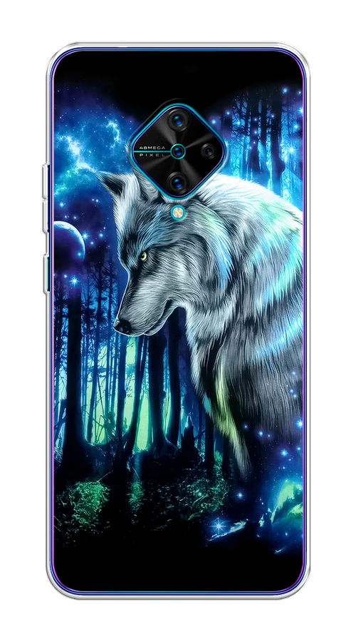

Чехол на Vivo V17/Y9s "Сказочный волк", Синий;серебристый;черный, 262450-1