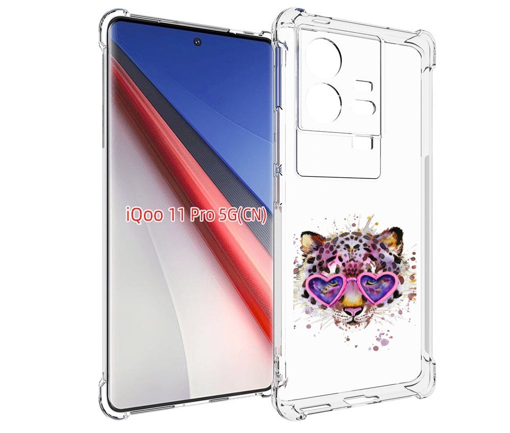

Чехол бампер MyPads модный леопард для Vivo iQOO 11 Pro противоу..., Прозрачный, Tocco