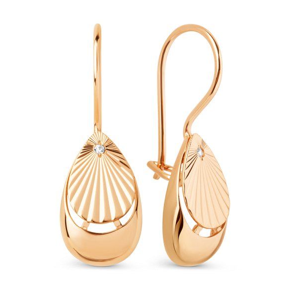 

Серьги из золота TEO MAORI 8014312-5110, фианит, 8014312-5110