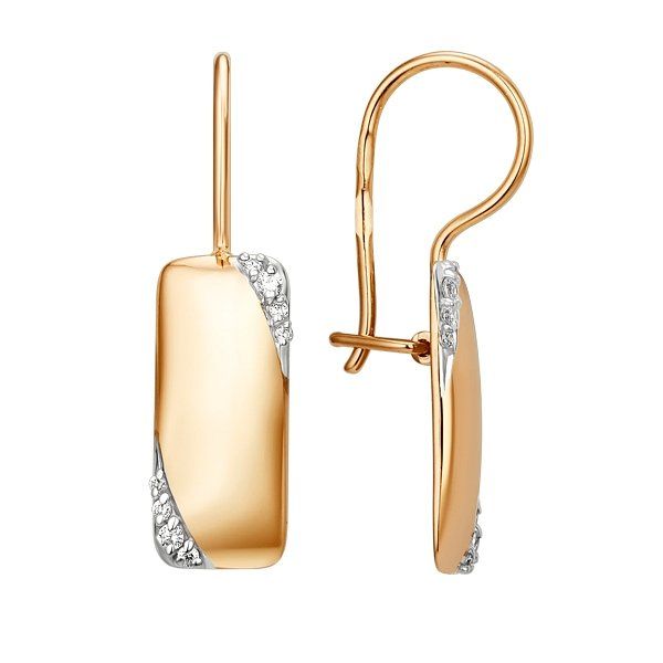 

Серьги из золота TEO MAORI 8015802-5102, фианит, 8015802-5102
