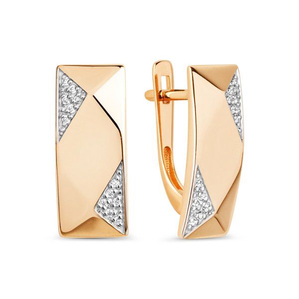 

Серьги из золота TEO MAORI 8018652-5102, фианит, 8018652-5102