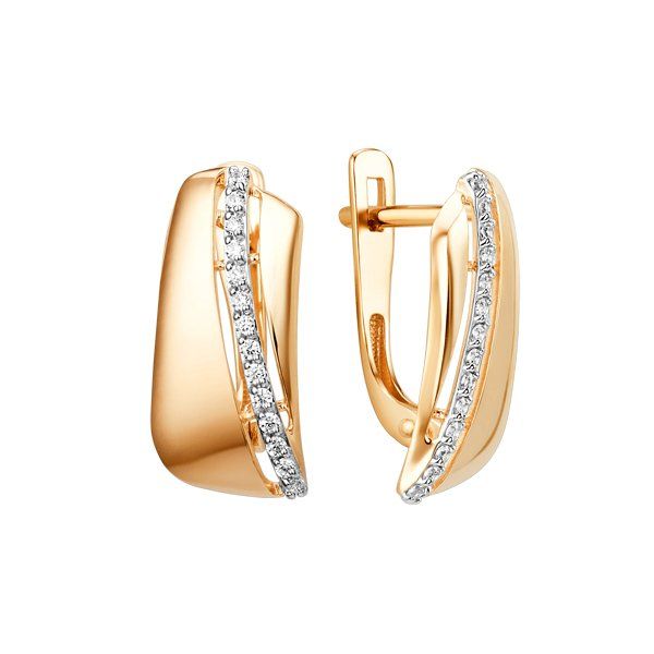 

Серьги из золота TEO MAORI 8019442-5102, фианит, 8019442-5102