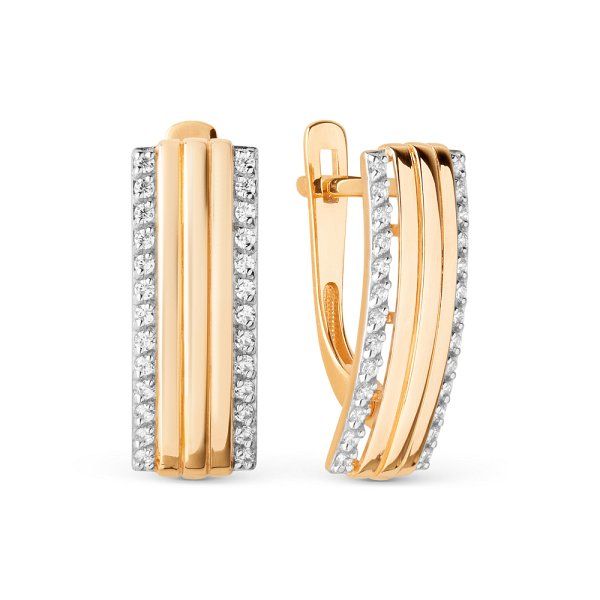 

Серьги из золота TEO MAORI 8020252-5102, фианит, 8020252-5102