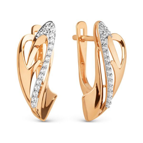 

Серьги из золота TEO MAORI 8023602-5102, фианит, 8023602-5102