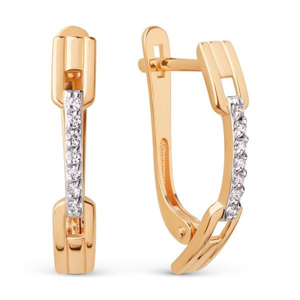 

Серьги из золота TEO MAORI 8027472-5102, фианит, 8027472-5102