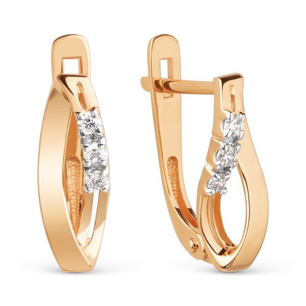 

Серьги из золота TEO MAORI 8027822-5102, фианит, 8027822-5102