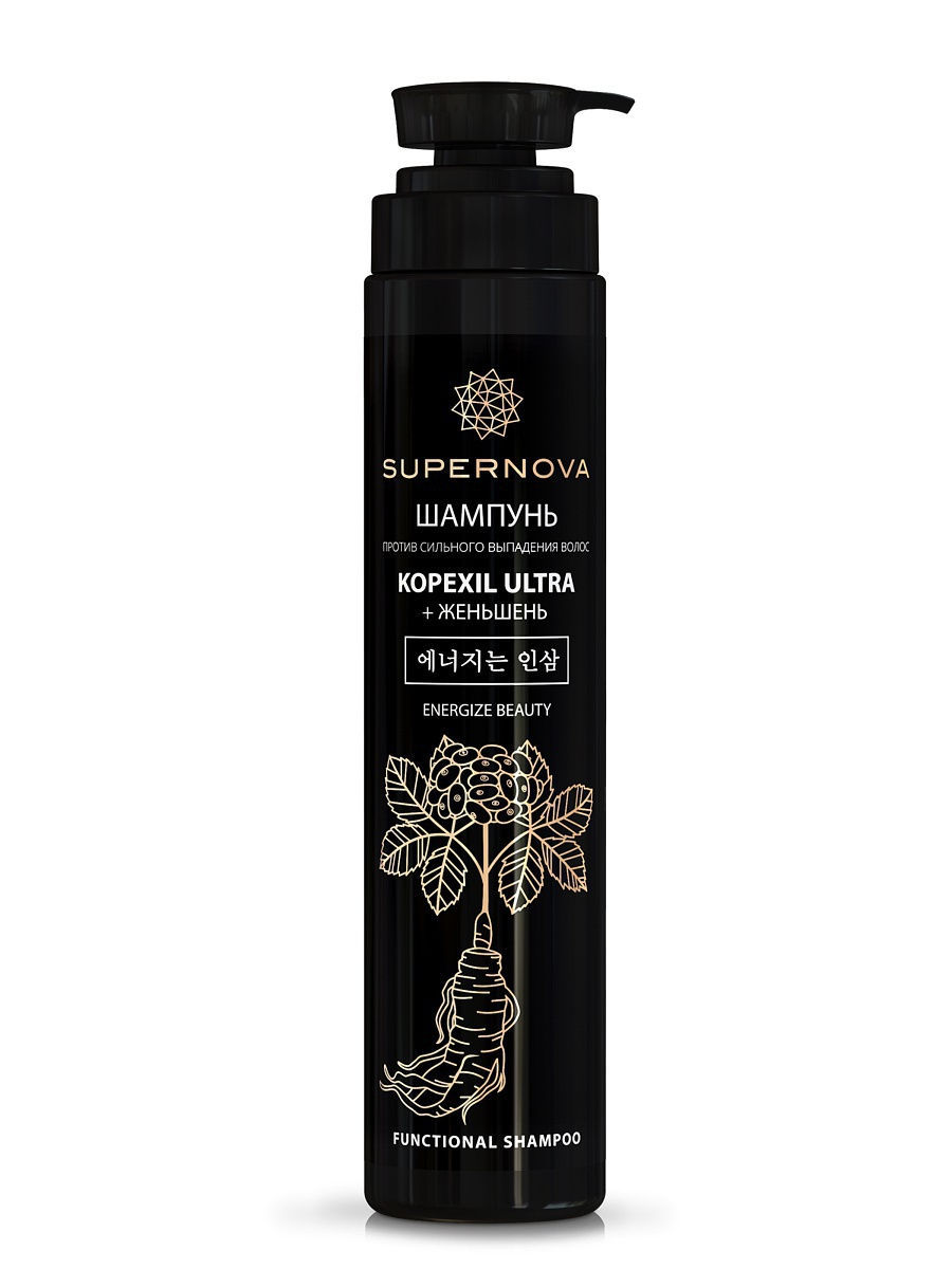 Купить Шампунь для волос Supernova Kopexil Ultra + Женьшень против сильного выпадения 350мл