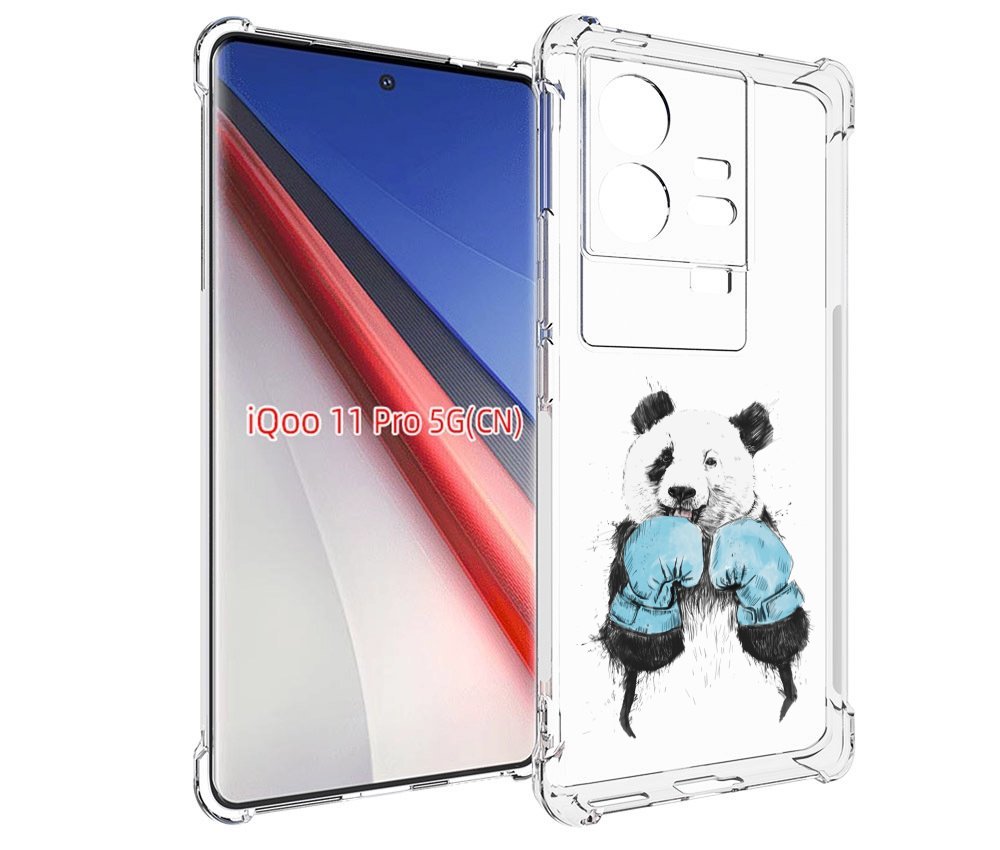 

Чехол бампер MyPads панда боксер для Vivo iQOO 11 Pro противоуда..., Прозрачный, Tocco