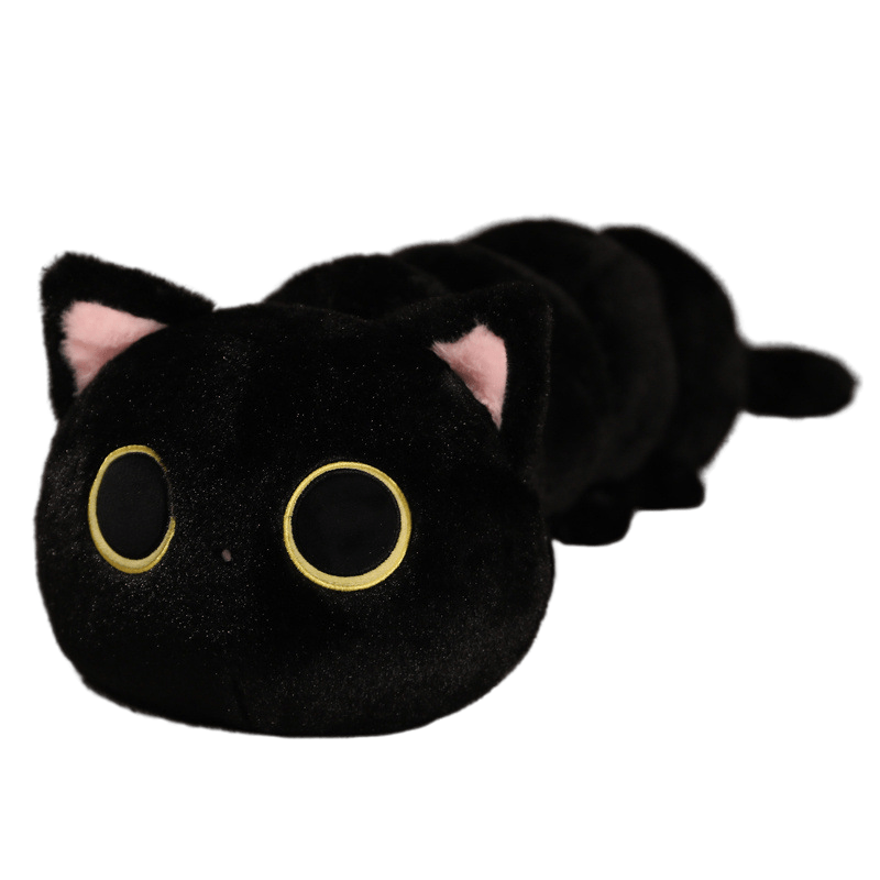 фото Мягкая игрушка plush story котогусеница черная 50 см