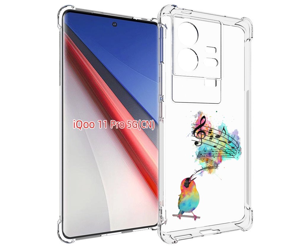 

Чехол бампер MyPads певчая птичка для Vivo iQOO 11 Pro противоуд..., Прозрачный, Tocco