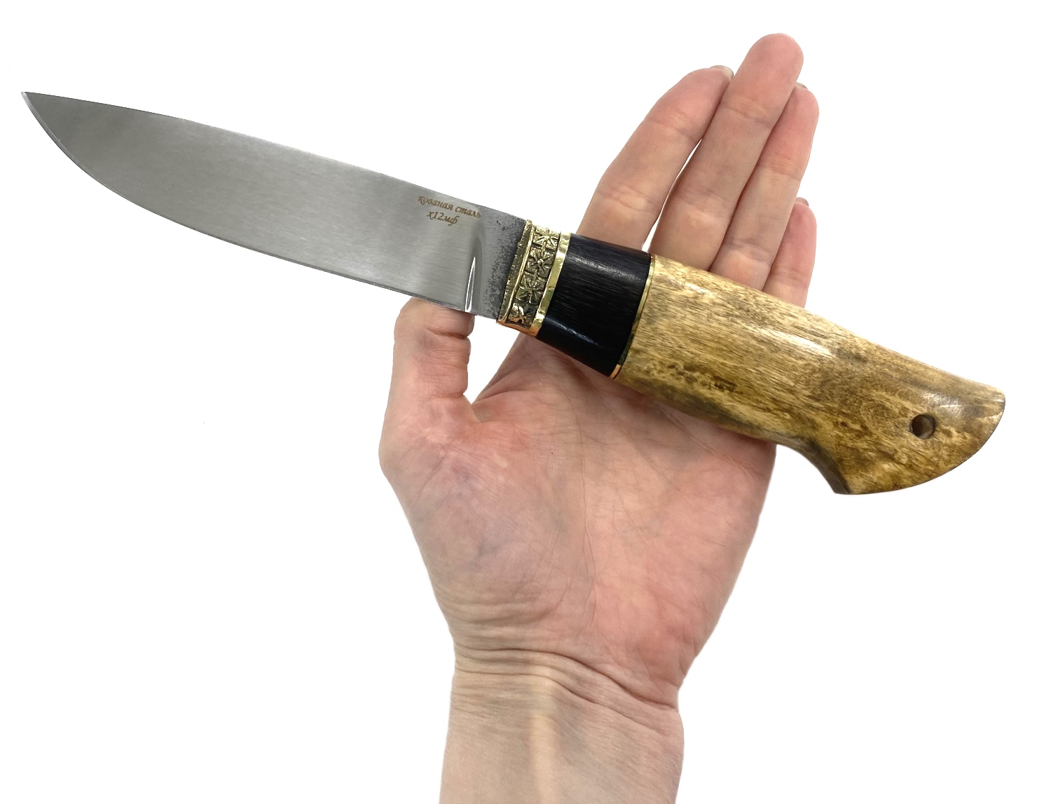 Нож МП Скиф, Х12МФ, карельская береза, граб