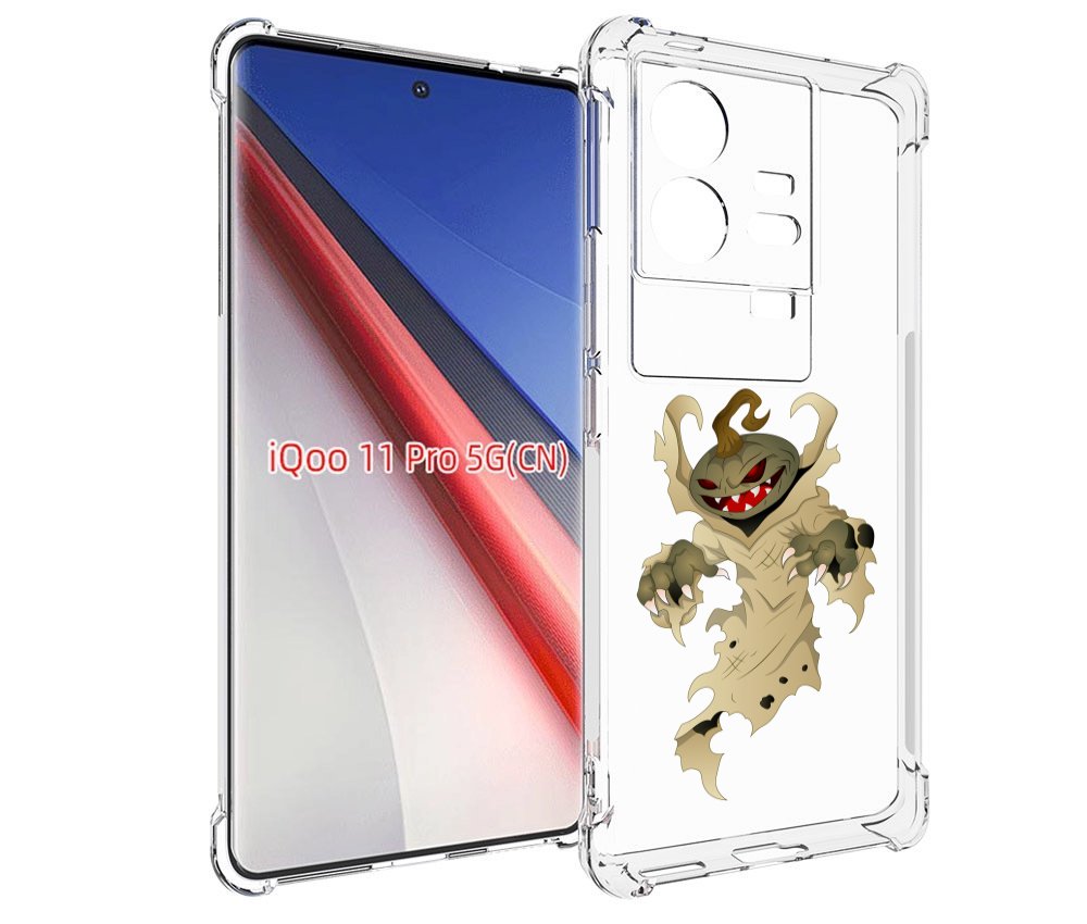 

Чехол бампер MyPads призрак хэллоуина для Vivo iQOO 11 Pro проти..., Прозрачный, Tocco
