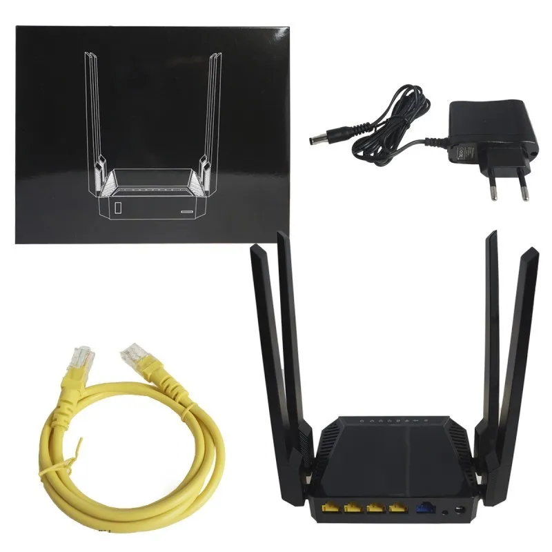 

Wi-Fi роутер ZBT WE3826 Black, WE3826