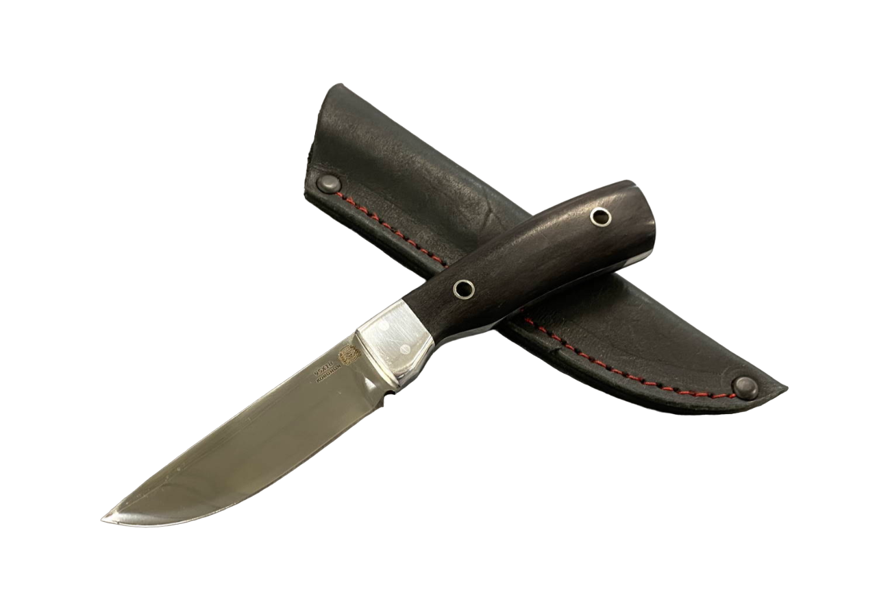Нож Сковородихин Белка цельнометаллический, 95х18, черный граб