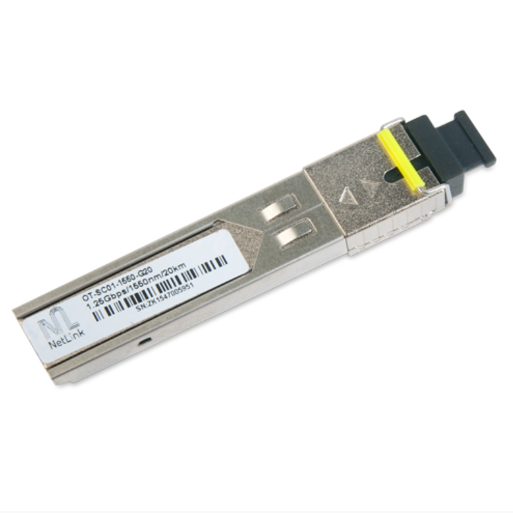 

Модуль SFP Netlink (SFP-OT-SC01-1550-G-20km), Серебристый