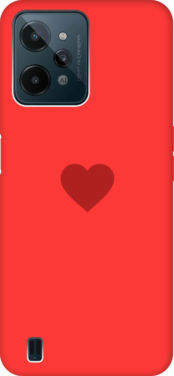 

Силиконовый чехол на realme C31 с принтом "Heart" красный, 1573000