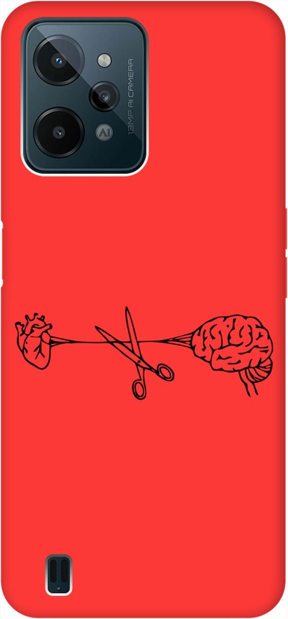 

Силиконовый чехол на realme C31 с принтом "Cut It" красный, Красный;черный, 1573100