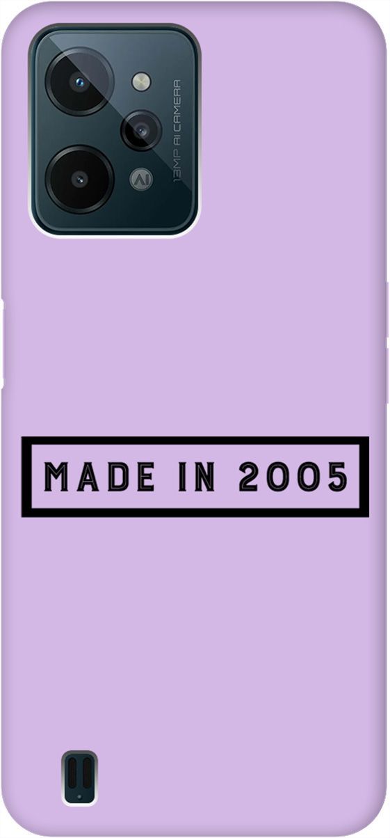 

Силиконовый чехол на realme C31 с принтом "2005" сиреневый, Фиолетовый;черный, 1573100