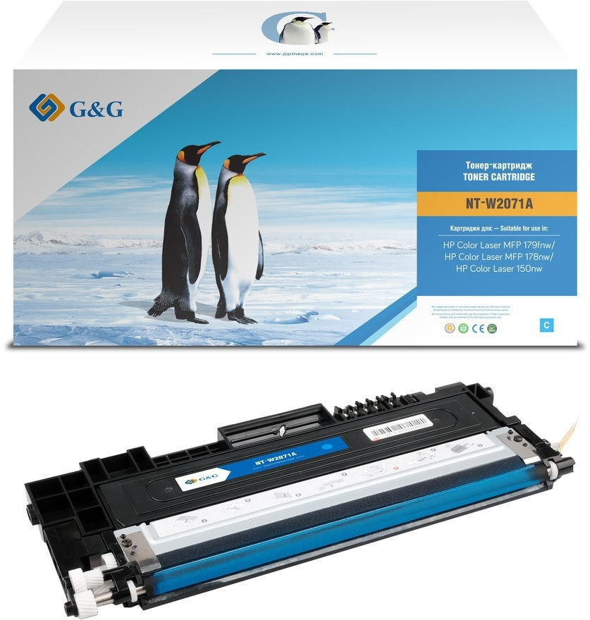 

Картридж для лазерного принтера G&G 1837864 Blue, совместимый, Голубой