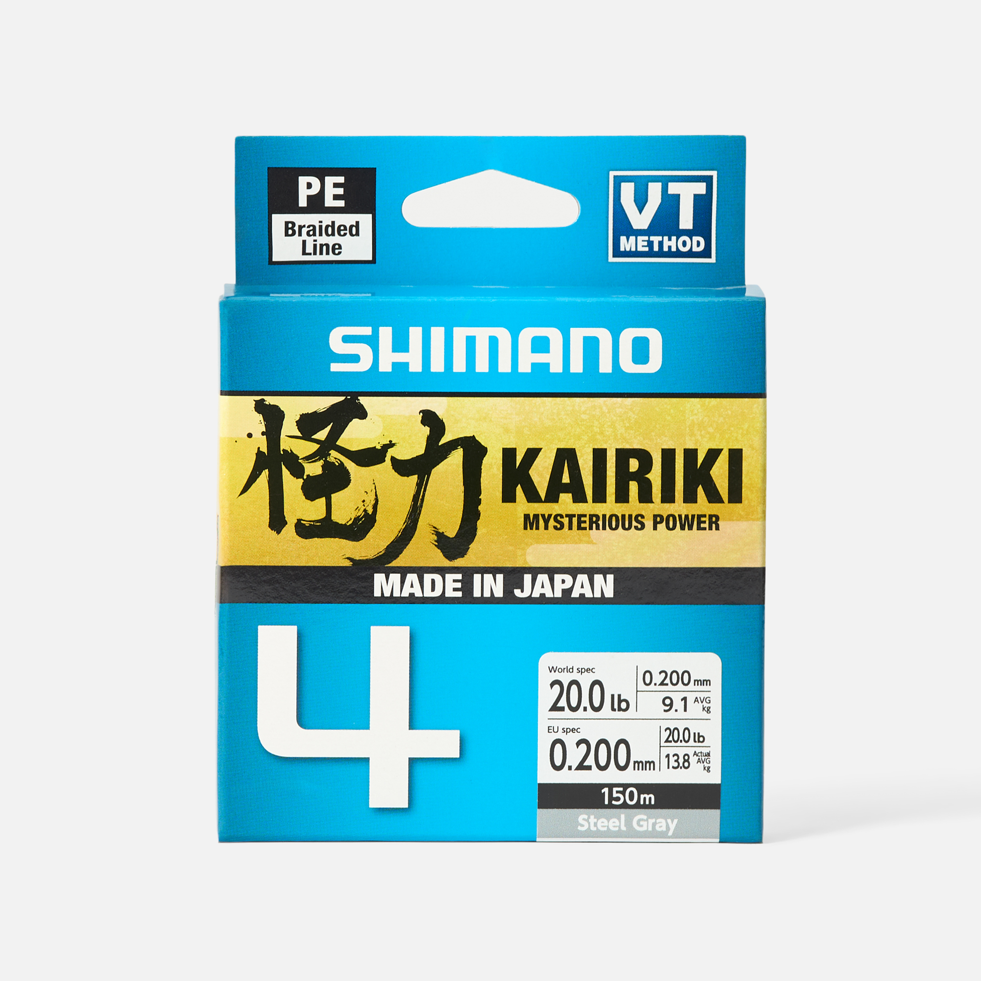 Леска Shimano Kairiki 4, 150м, 13,8кг, серая