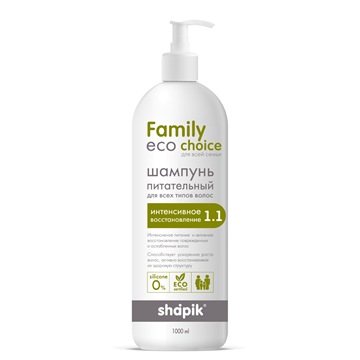 Купить Шампунь питательный для всех типов волос shapil Family 1000 мл, Ф-0002