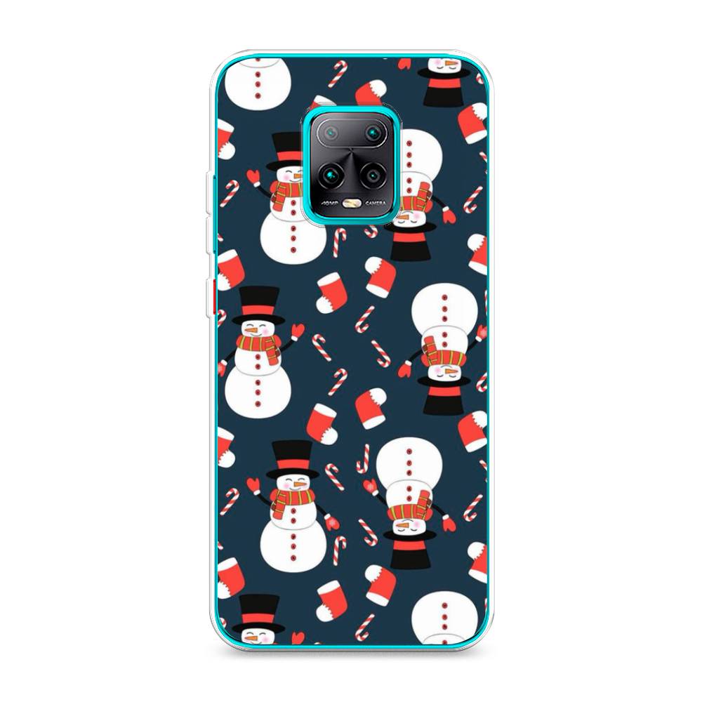

Чехол на Xiaomi Redmi 10X Pro 5G "Синие снеговики", Синий;белый;красный, 38650-5