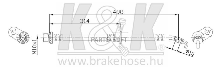 

Шланг Тормозной Передн Прав Toyota: Avensis 1.6/1.8/2.0/2.0td 99-03 K&K арт. FT0287