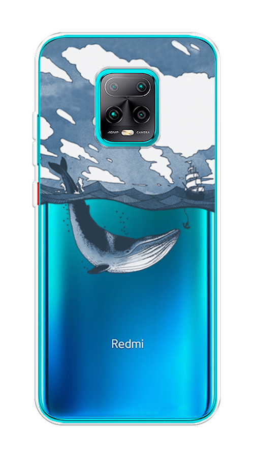 

Чехол на Xiaomi Redmi 10X Pro 5G "Большой кит", Синий, 38650-1