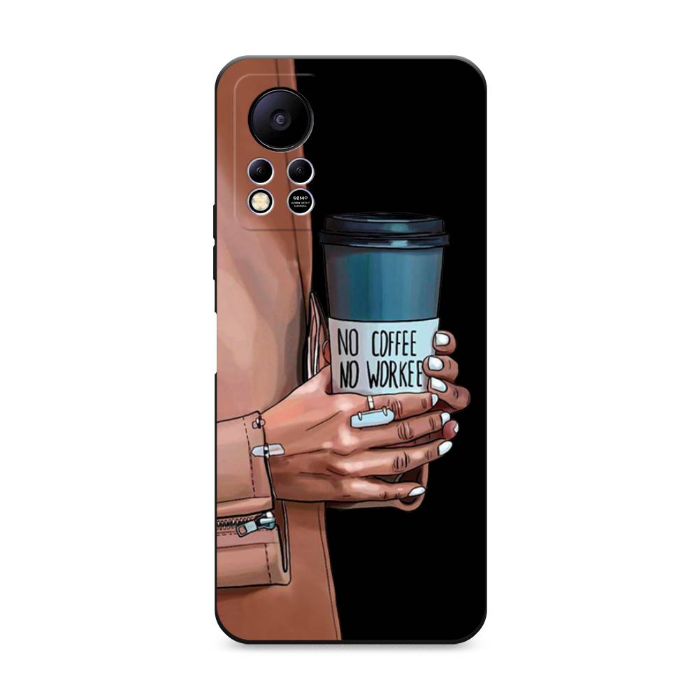 

Чехол Awog на Infinix HOT 11S NFC / Инфиникс Хот 11S NFC "No coffee", Коричневый;серый