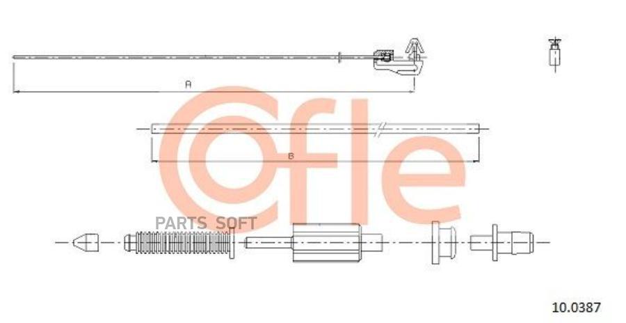 Трос Газа Renault: Clio -98 1570/1300 Mm Cofle арт. 92.10.0387