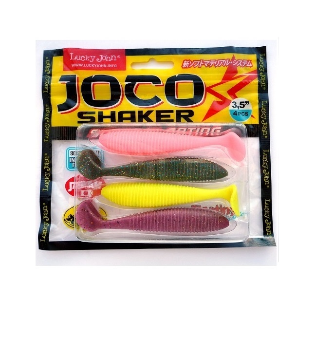 

Силиконовая приманка Lucky John Pro Series Joco Shaker 88,9 мм, MIX1, 4 шт., Разноцветный, Pro Series Joco Shaker