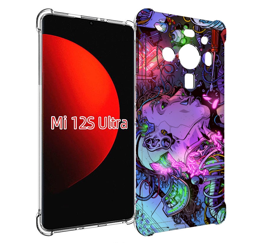 

Чехол MyPads голова робота мультик для Xiaomi 12S Ultra, Прозрачный, Tocco