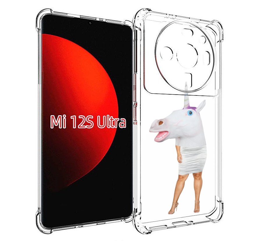 

Чехол MyPads голова-единорога для Xiaomi 12S Ultra, Прозрачный, Tocco
