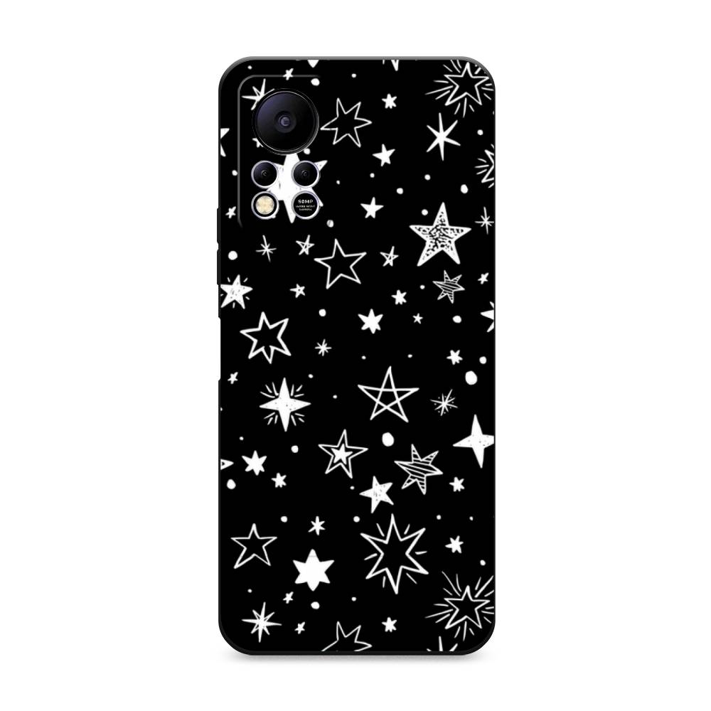 

Чехол Awog на Infinix HOT 11S NFC / Инфиникс Хот 11S NFC "Звездочки графика белая", Прозрачный;белый