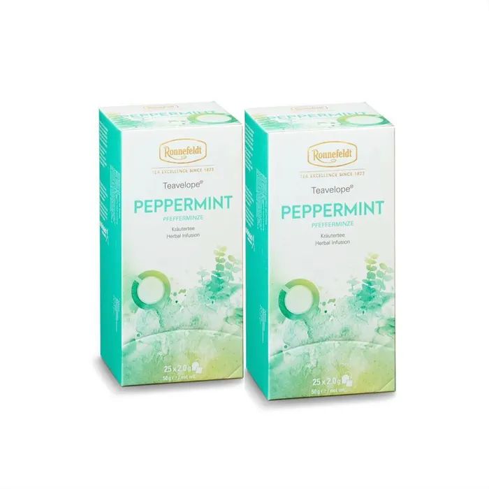 Чай травяной Ronnefeldt Teavelope перечная мята, 2 пачки по 25 пакетиков