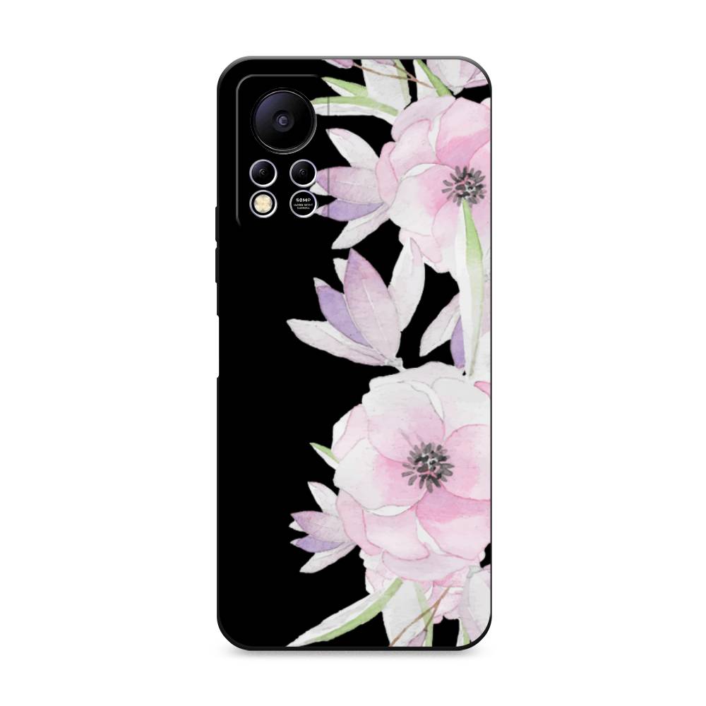 

Чехол Awog на Infinix HOT 11S NFC / Инфиникс Хот 11S NFC "Нежные анемоны", Розовый;черный;фиолетовый