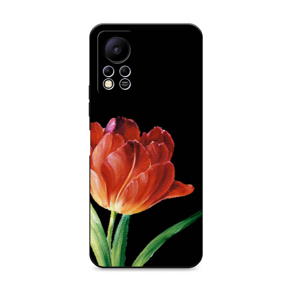 

Чехол Awog на Infinix HOT 11S NFC / Инфиникс Хот 11S NFC "Красный тюльпан", Оранжевый;зеленый