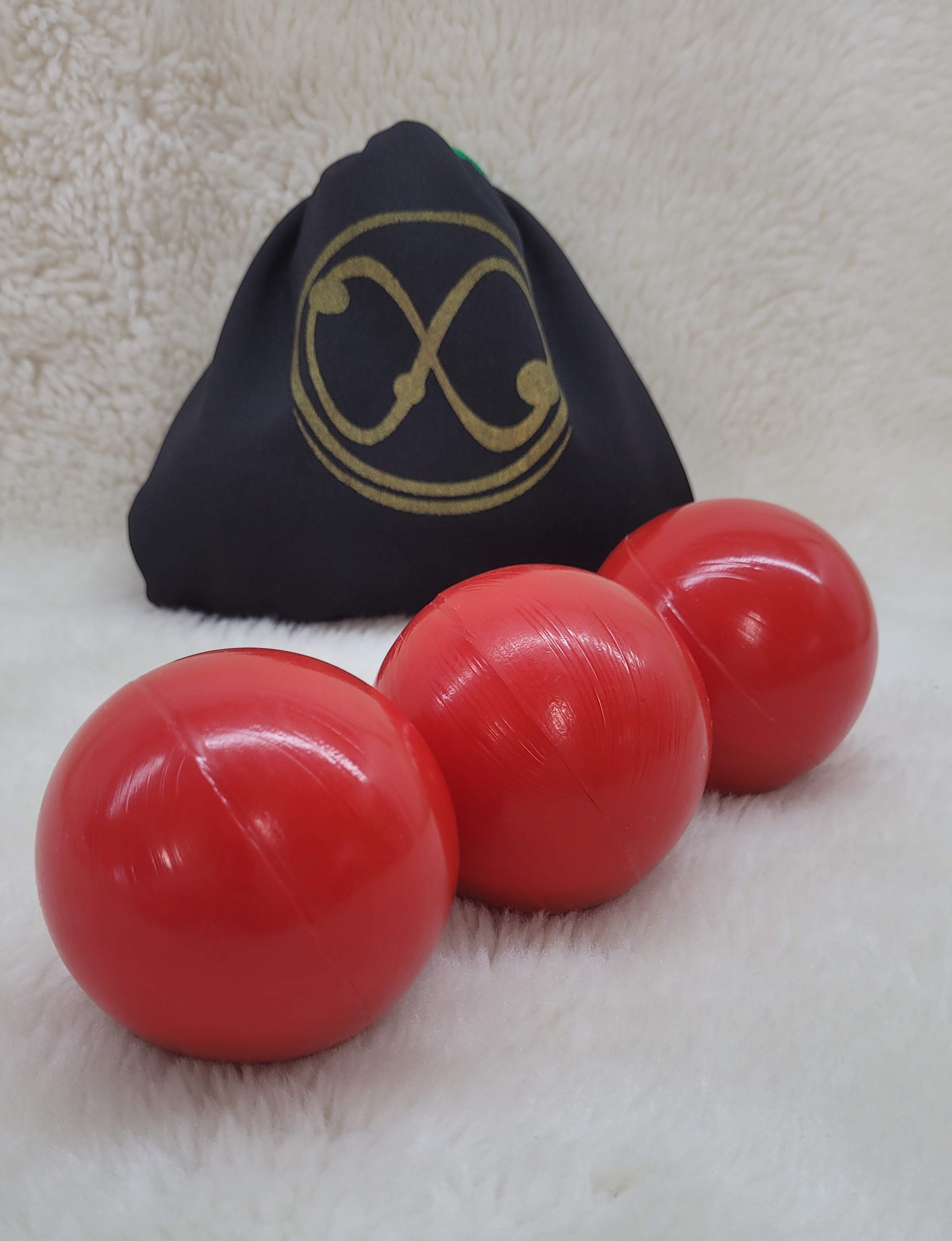 Мячи для жонглирования РРМ 68 мм набор-3 шт Джагл Красный