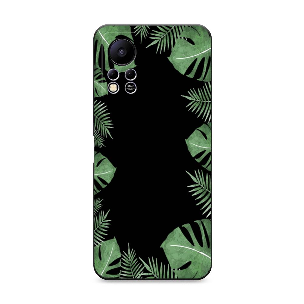 

Чехол Awog на Infinix HOT 11S NFC / Инфиникс Хот 11S NFC "Листья папоротника рамка", Зеленый