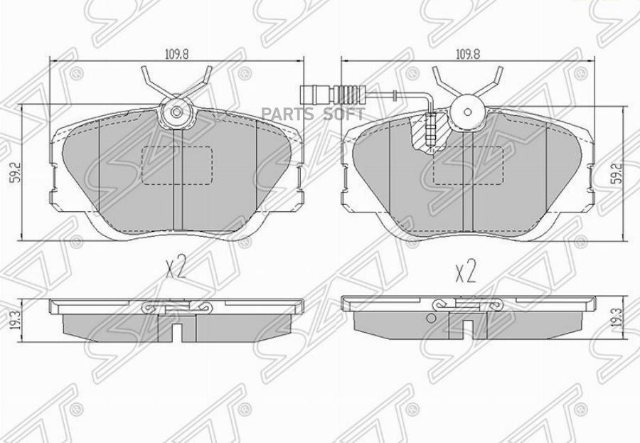 

Колодки Тормозные Перед Mercedes W201/W124/C124 Sat арт. ST-A0004209920