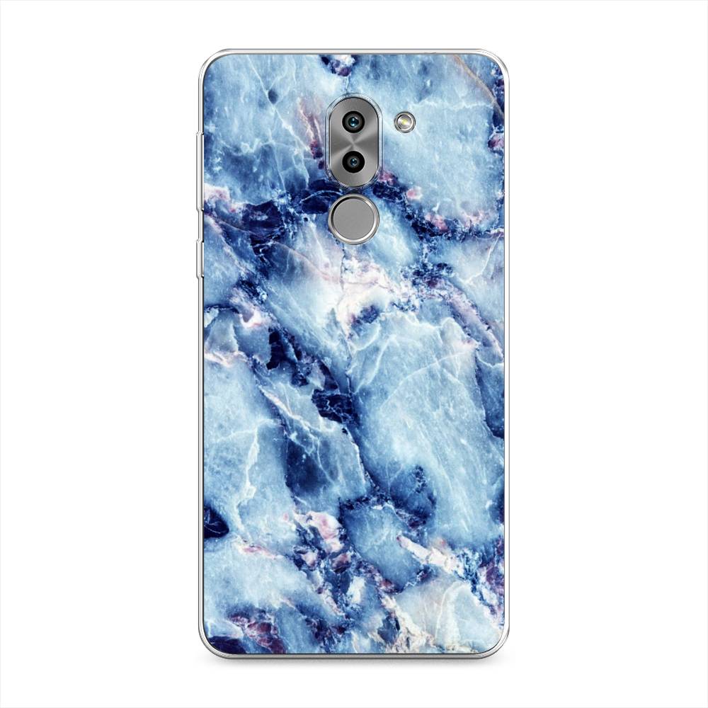 

Чехол на Honor 6X "Мрамор с синими прожилками", Синий, 60750-3