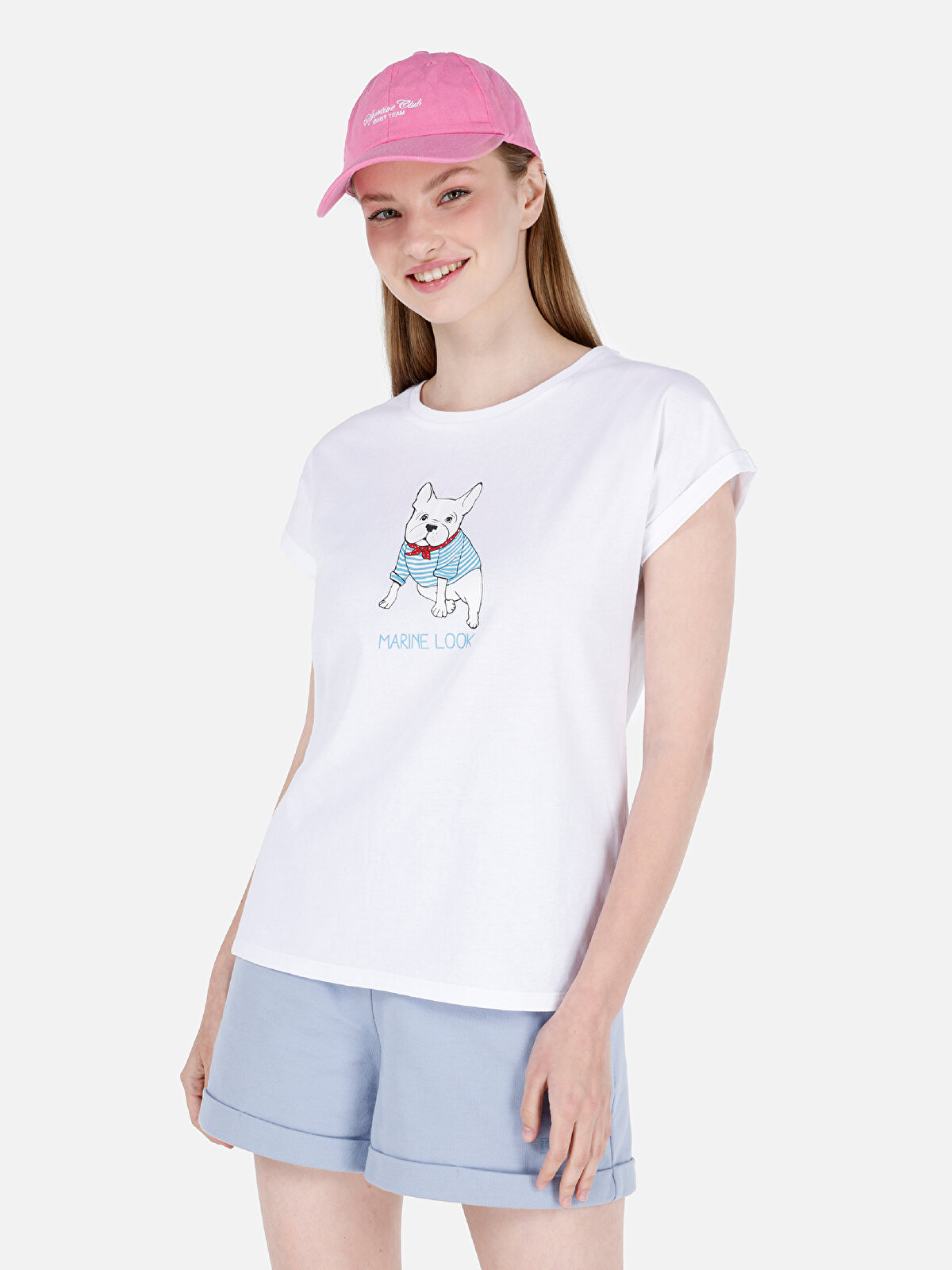 

Футболка женская Colin's CL1069239 белая L, Белый, CL1069239