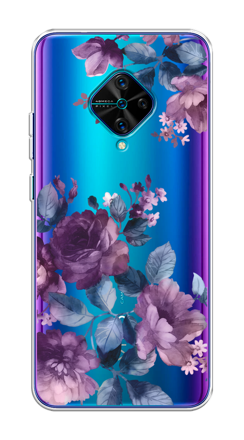 

Чехол на Vivo V17/Y9s "Purple Blossoms", Синий;фиолетовый, 262450-1