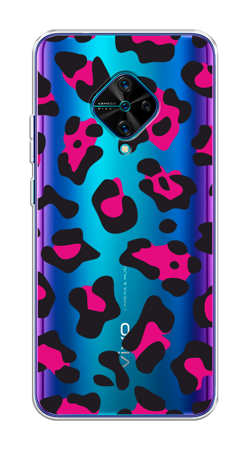 

Чехол на Vivo V17/Y9s "Pink cow spots", Черный;розовый, 262450-1