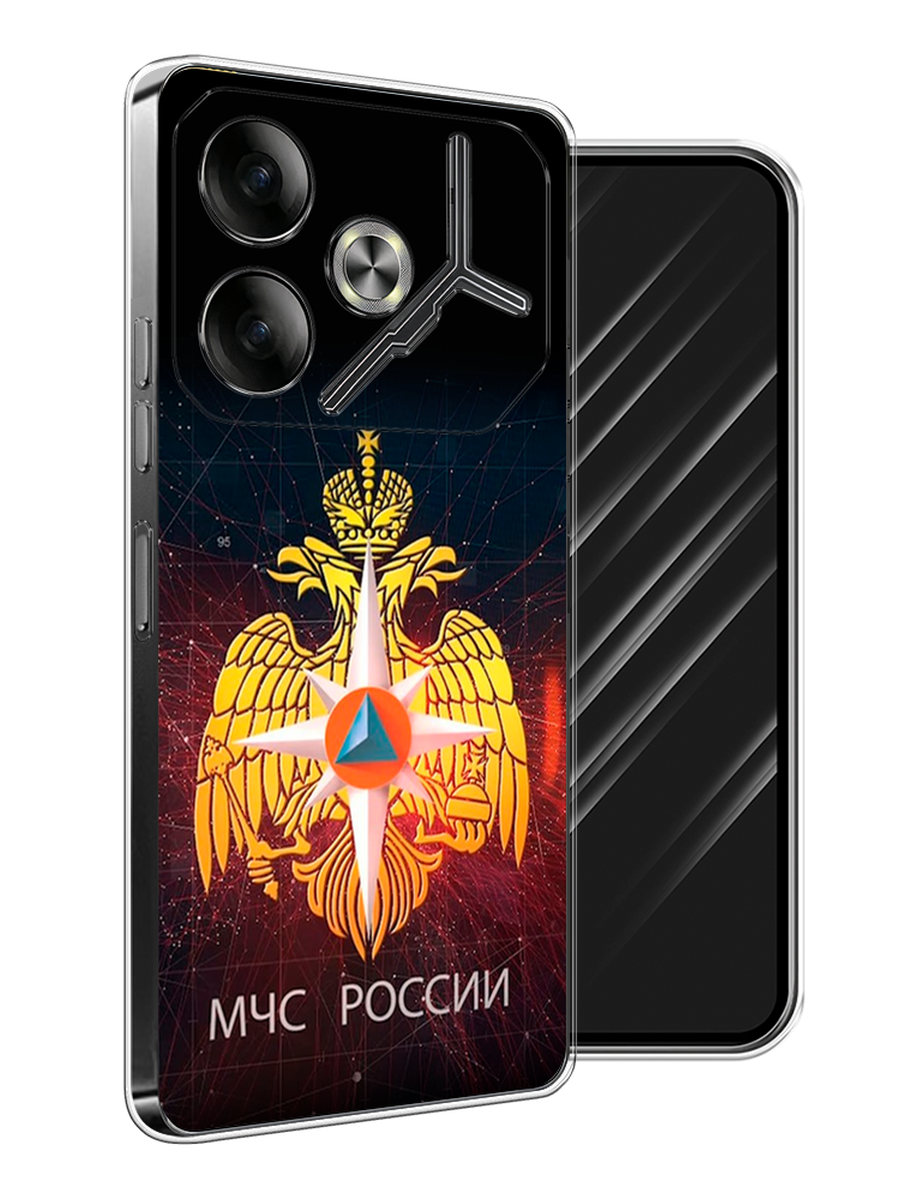 

Чехол Awog на Tecno Pova 6 "МЧС России", Черный;желтый;красный, 305350-1