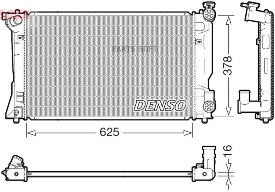 

Радиатор Toyota Avensis (T250) 2.0 2003-2008 16400-0h110 Denso арт. DRM50118