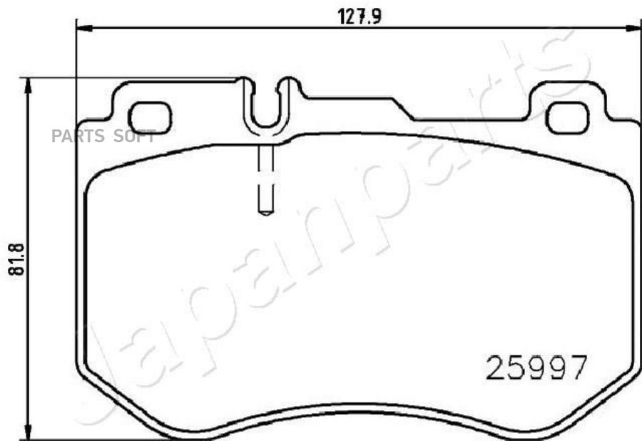 

Колодки Тормозные Mercedes W205 14- Передние L 127.7Мм 1Шт Japanparts Pa-0515Af