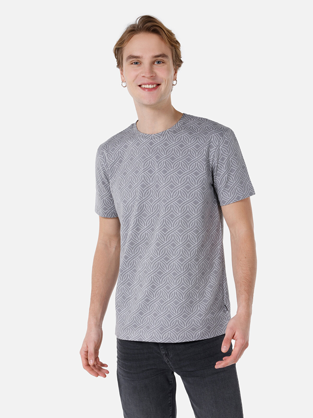 

Футболка мужская Colin's CL1068398 серая XS, Серый, CL1068398